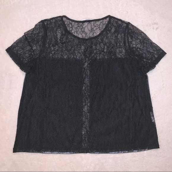 ✨NWOT✨ BCBG lace and sparkly top - Picture 2 of 5